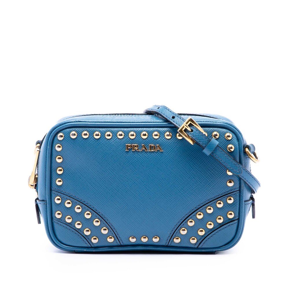 Pre-Loved Prada Studded Saffiano Camera Bag
